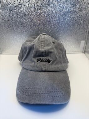 Philly Embroidered Gray Kids Baseball Cap